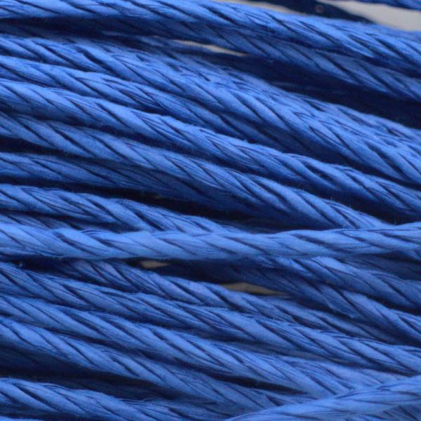 plied paperyarn thin bright blue